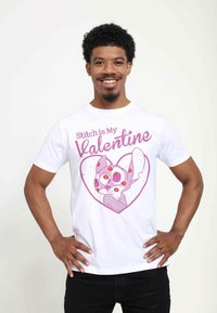Disney LILO & STITCH STITCH VALENTINE UNISEX - T-shirt z nadrukiem