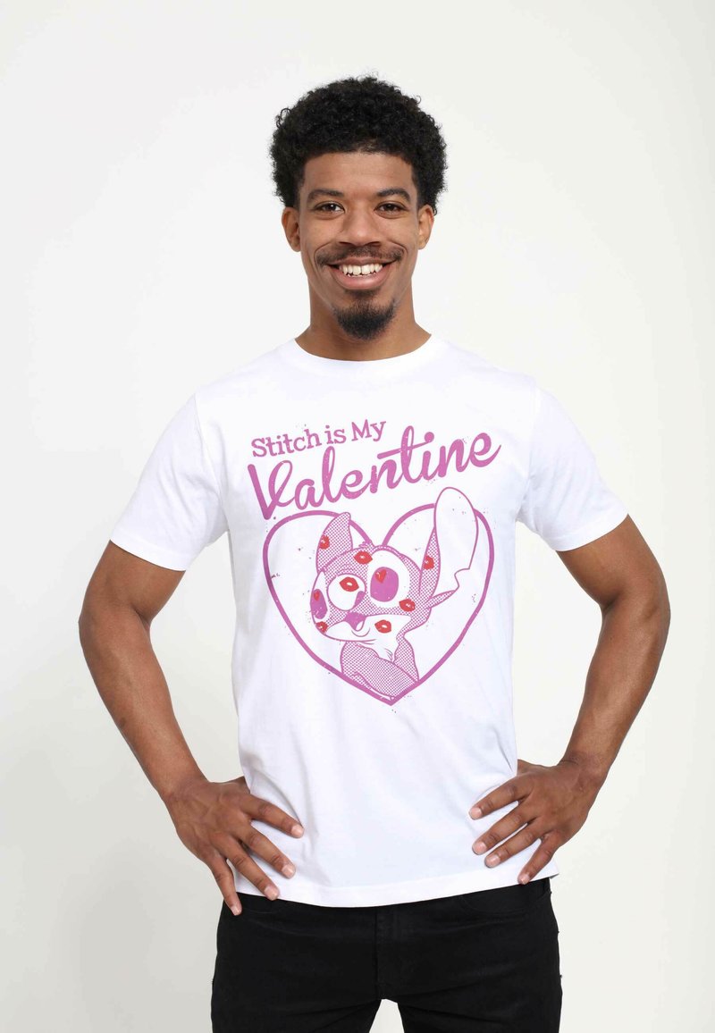 Disney LILO & STITCH STITCH VALENTINE UNISEX - T-shirt z nadrukiem