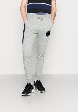 JAVIER BRUSHED JOGGER - Trainingsbroek - grey marl/cobalt