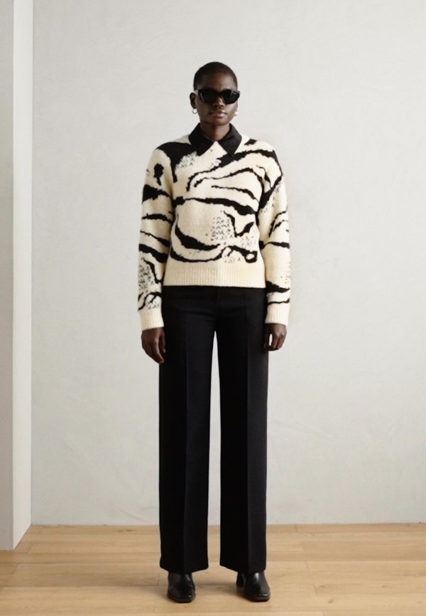 Jumper - beige noir4