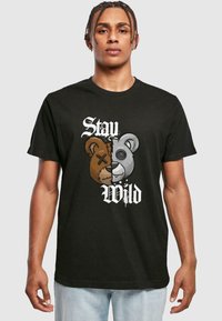 Mister Tee - STAY WILD - T-shirt print - black Miniatuurafbeelding 1