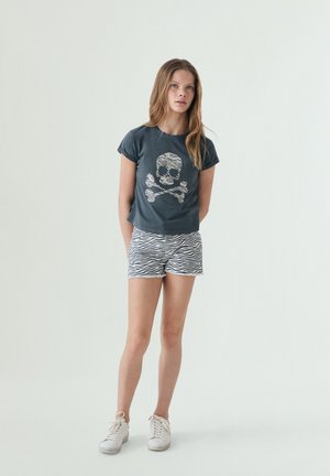 Scalpers, SCALPERS ZEBRA H SHORTS GIRLS - Shorts vaqueros - black