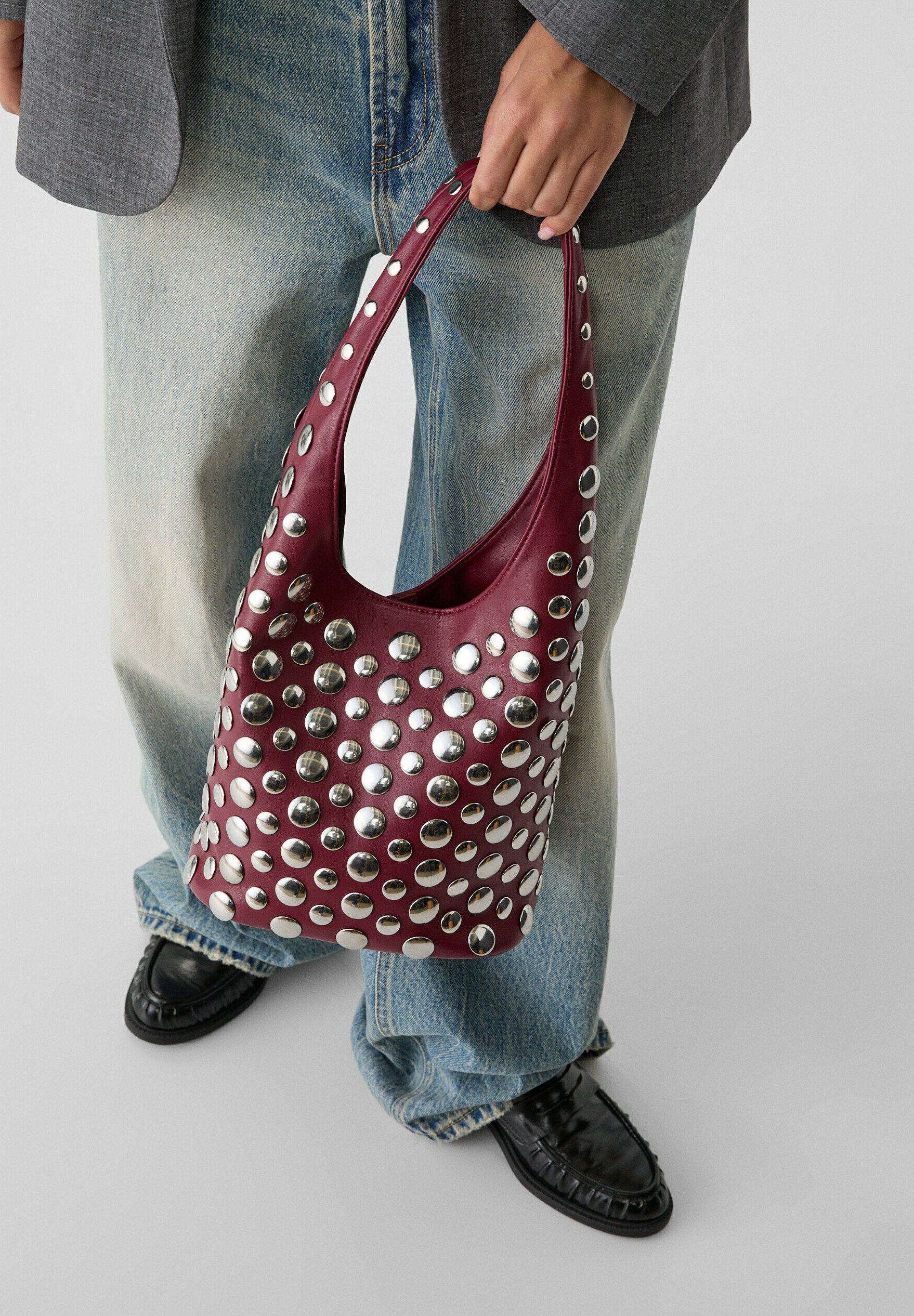 日本未入荷Stradivarius STUDDED Handbag ハンドバッグ Studded shoulder bag - Women's fashion | Stradivarius United