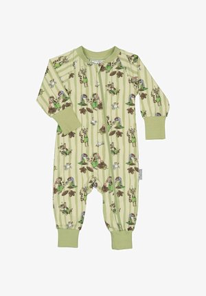 Geggamoja, PETTSON & FINDUS TWO-WAY ZIP PYJAMAS UNISEX - Pyjamas - green stripe