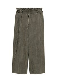 HIGH WAIST CULOTTE - Housut - black beige stripe