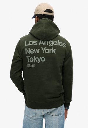 CORE LOGO CITY - Felpa con cappuccio - army khaki