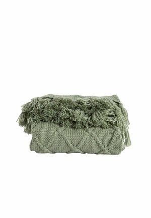 Next, CHUNKY CABLE KNIT - Plaid - sage green