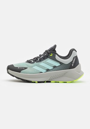 TERREX SOULSTRIDE FLOW GTX - Zapatillas de senderismo - silver/semi flash aqua/lucid lemon