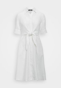 CLASSIC LINEN DRESS - Skjortekjole - white