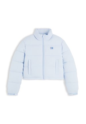 Tommy Jeans, FLAG BACK CROP PUFFER - Χειμωνιάτικο μπουφάν - sheer blue