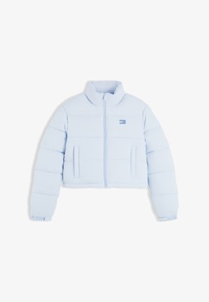 Tommy Jeans, FLAG BACK CROP PUFFER - Χειμωνιάτικο μπουφάν - sheer blue