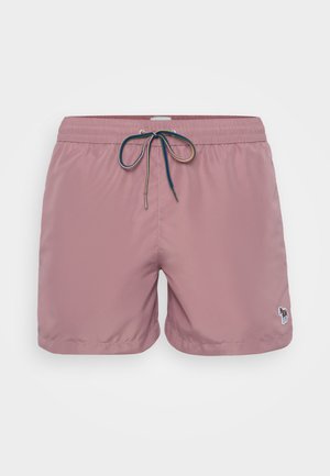 Roze zwemshorts met een verstelbare tailleband, voorzien van een meerkleurige koord en een klein logo aan de rechteronderzijde. Glad, lichtgewicht stof.