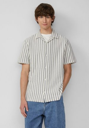 QS RESORT FIT MIT STRUKTURSTREIFEN - Shirt - ecru