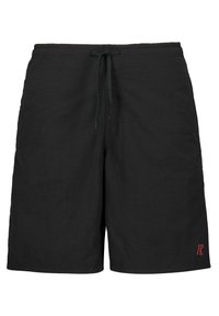 Zwarte shorts met een drawstring taille, voorzien van een subtiele JP-logo in rood. Gemaakt van lichtgewicht materiaal met een zachte textuur.