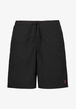 Zwarte shorts met een drawstring taille, voorzien van een subtiele JP-logo in rood. Gemaakt van lichtgewicht materiaal met een zachte textuur.