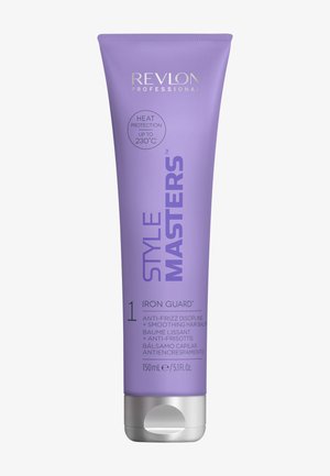 Lilla tube af Revlon Professional Style Masters Iron Guard anti-frizz glatgivende hårbalsam, varmebeskyttelse op til 230°C, 150 ml.