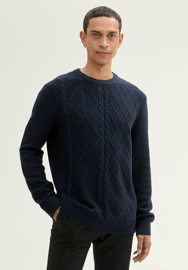 MIT ZOPFMUSTER - Strickpullover