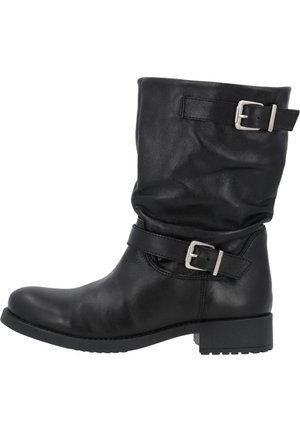 Cowboy/biker ankle boot - black
