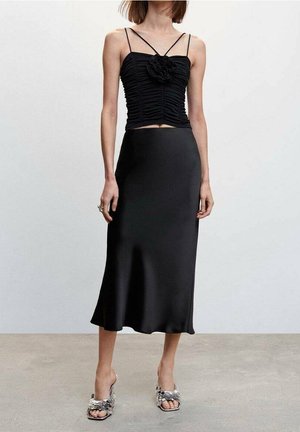 Mango, Jupe trapèze - black