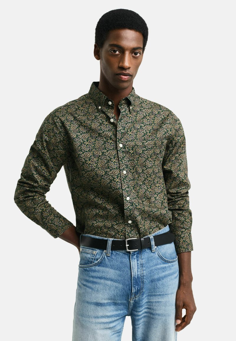 GANT REG - Skjorter - tartan green