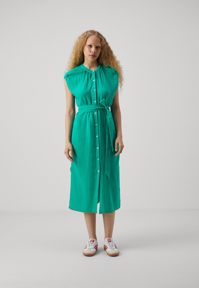 GAP TIE WAIST DOWN MIDI - Abito a camicia - simply green