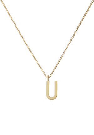 Design Letters HALSKETTE MIT GROß INITIAL CHARM GOLD (A-Z) - Halskæder - gold-coloured