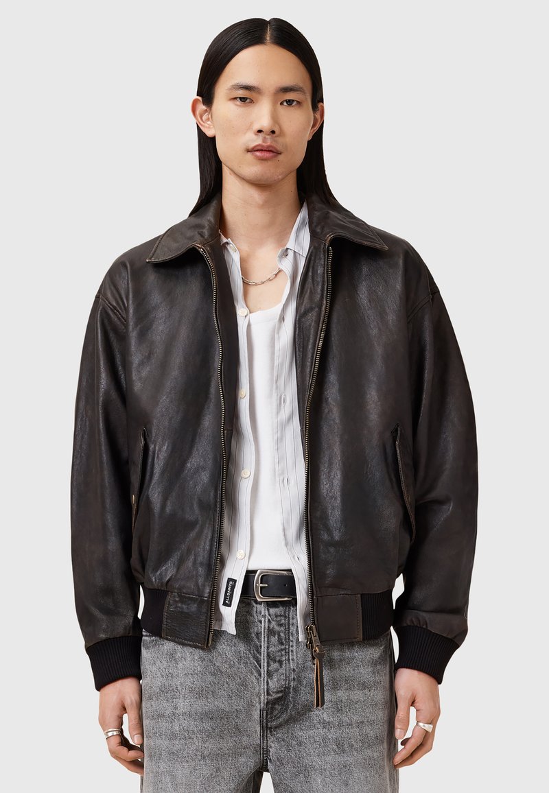 AllSaints MARCO - Skinnjacka - vintage black