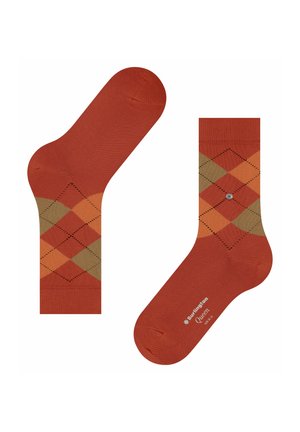 KURZST RAUTENMUSTER LOGOEMBLEM - Socken - orange
