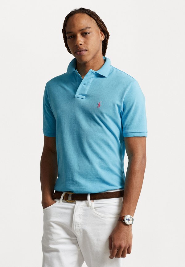 THE ICONIC MESH POLO SHIRT - Polo shirt - turquoise nova
