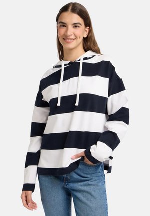 EYDIS LOOSE FIT - Kapuzenpullover - cloud white coldwater stripe