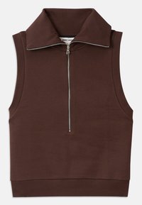BRUSHED VEST - Sweatshirt - brown