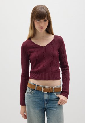 Jersey de punto - dark red