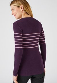 Damart COL ROND  - Maglione - violet rayé