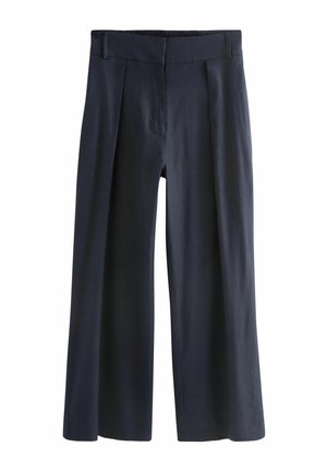 ELASTIC BACK WIDE LEG - Pantalon classique - navy