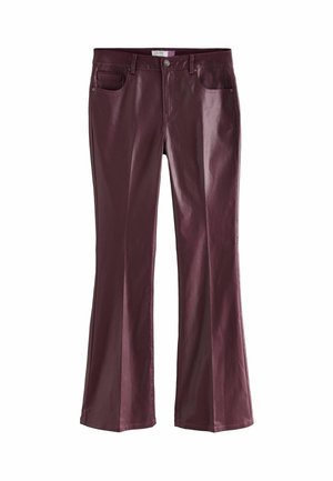 COATED - Flared Jeans - wine