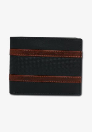 DrachenLeder Portefeuille - dunkelblau/braun