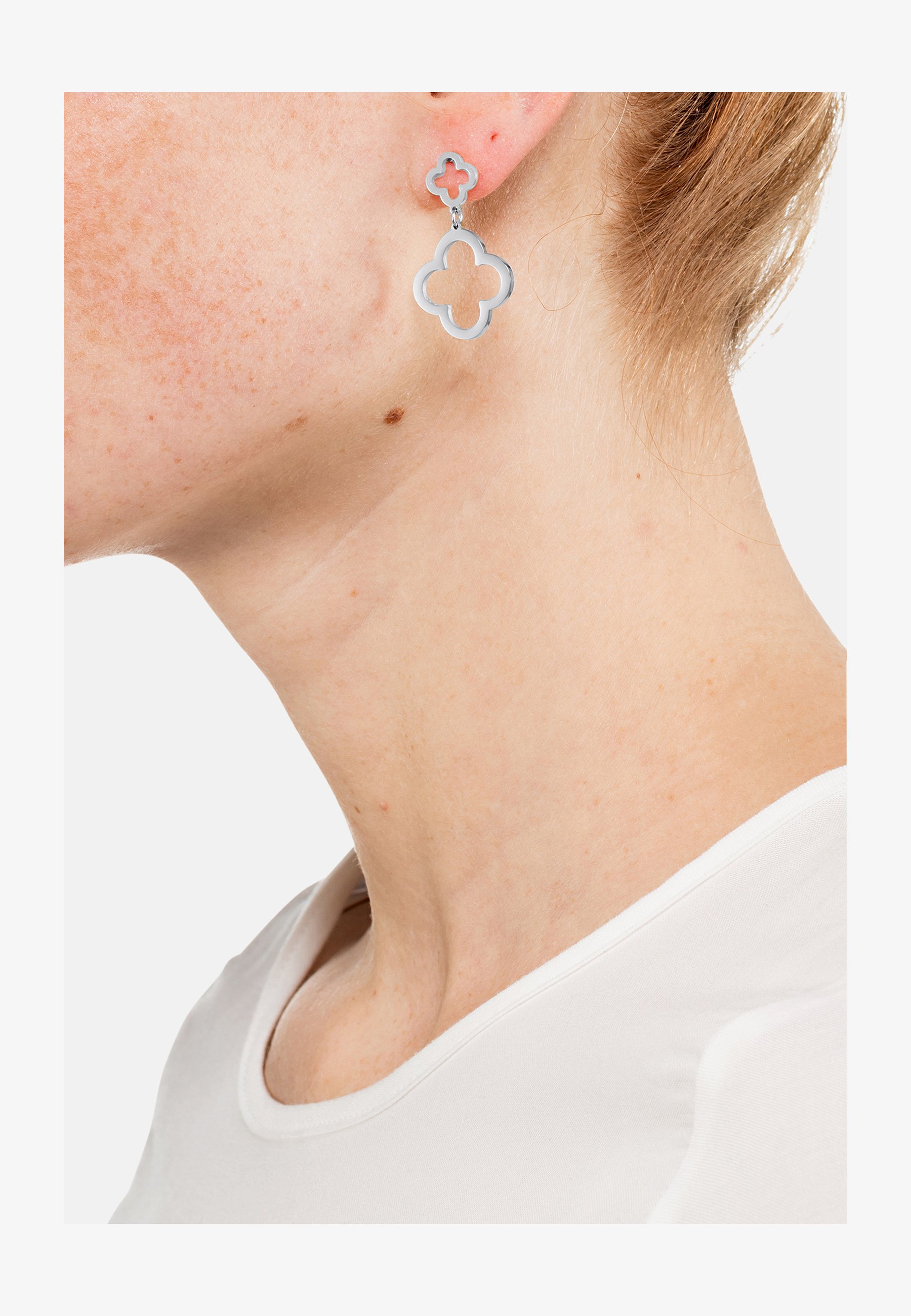 TOUS Orecchini Lunghi Donna Collezione Nocturne, Argento Sterling 925 Con Diamanti, Orsetto 0,85 Cm, Catena 10 Cm, Regalo Originale