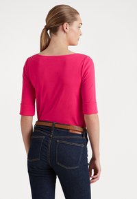 Lauren Ralph Lauren STRETCH COTTON BOATNECK TEE - T-shirt basic - sport pink