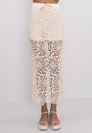 ELNARE - Pencil skirt - ecru