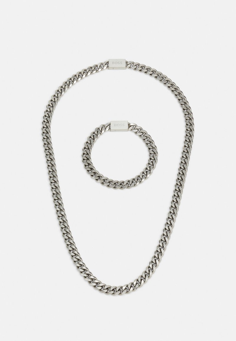 BOSS BENNETT SET - Armband - silver-coloured/black/silverfärgad ...