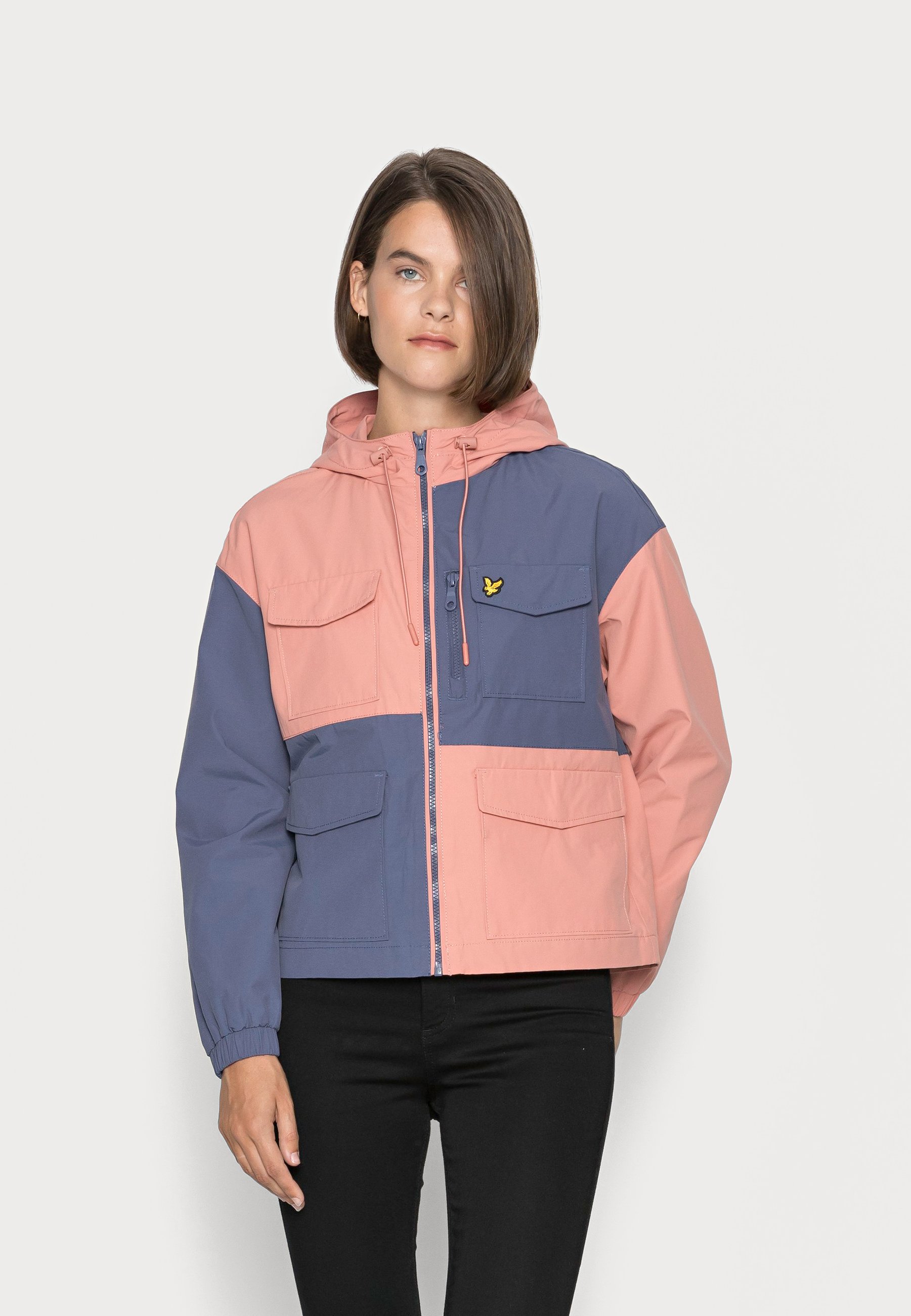 Lyle \u0026 Scott Utility Patchwork Jacket - Warm Rose/Nightshade Blue - XS Female