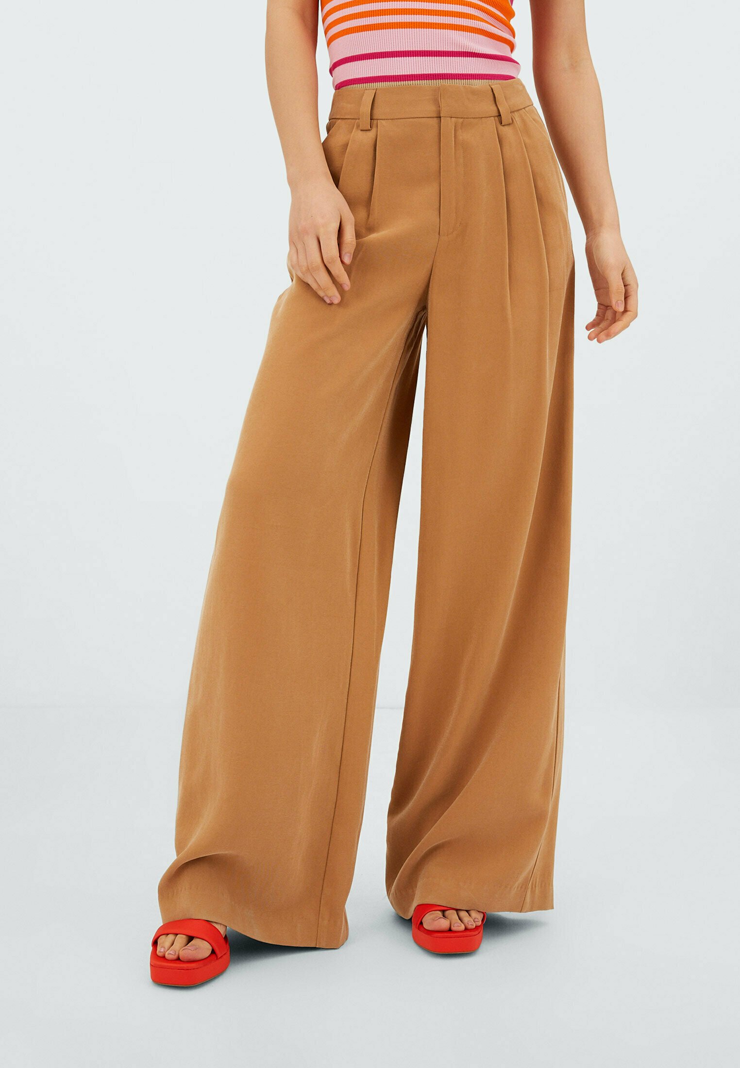 Stradivarius WIDE LEG - Pantaloni - beige - Zalando.it