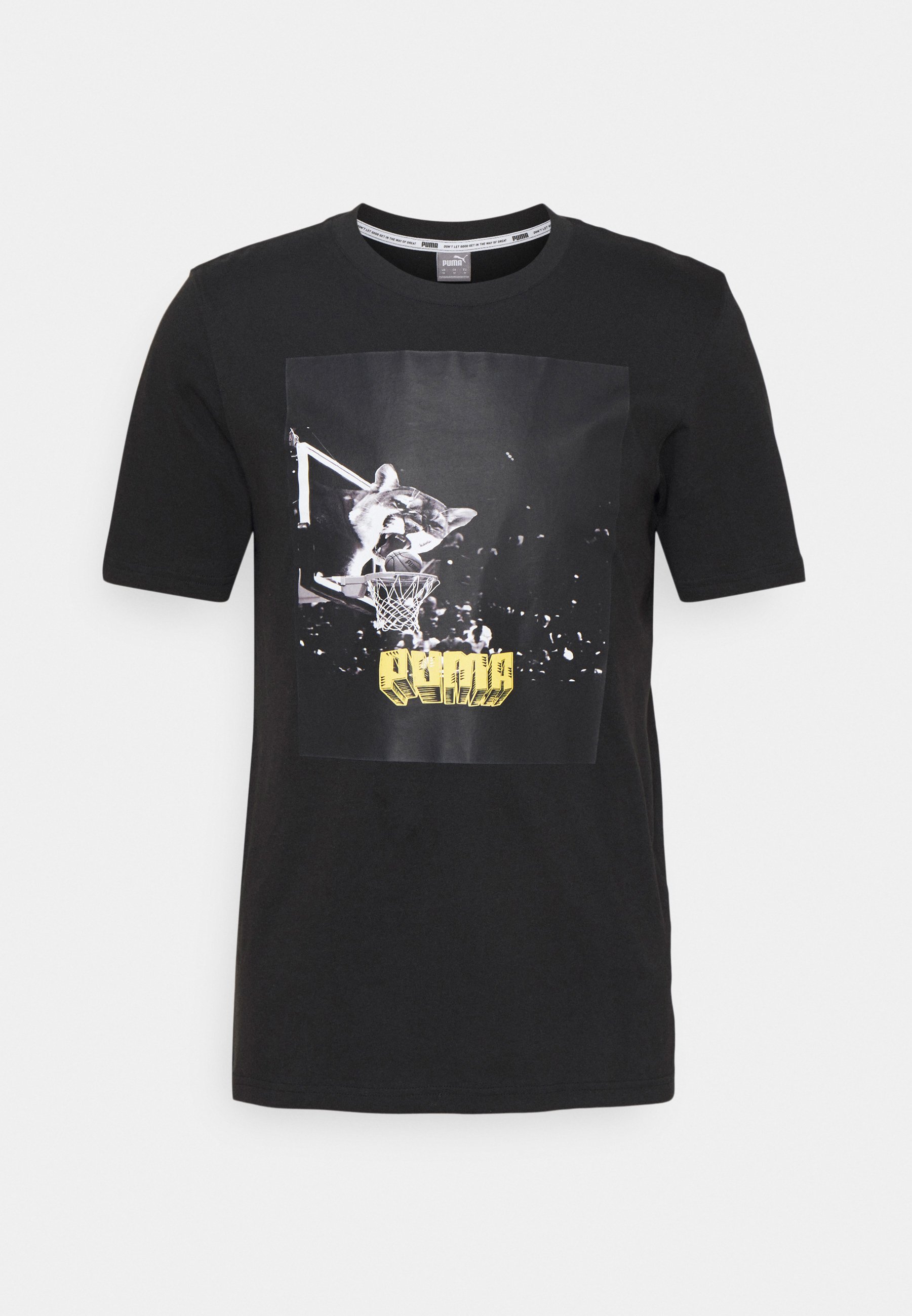 Puma QUALIFIER TEE - Triko s potiskem - black
