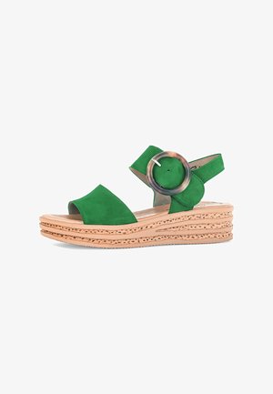Gabor, Plateausandalette - grün