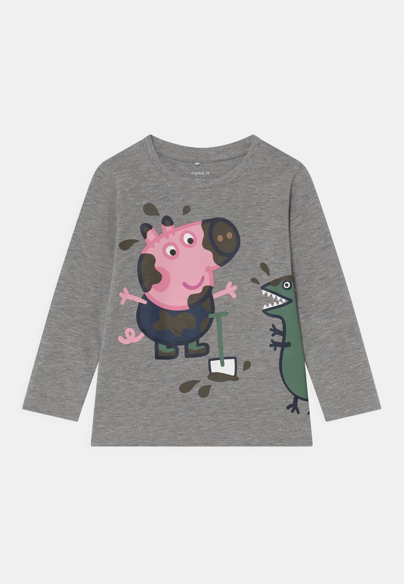 Kinder T-Shirts | Name it NMMPEPPAPIG DYLAN Langarmshirt grey melange/grau - WA53880 Kinder T-Shirts | Name it NMMPEPPAPIG DYLAN Langarmshirt grey melange/grau - WA53880