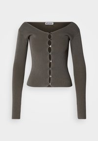 TIGHT CARDIGAN - Kofta - mole dark