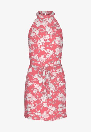 Vero Moda VMJENNY HALTER MINI DRESS - Rochie de zi - giorgia peach/mille