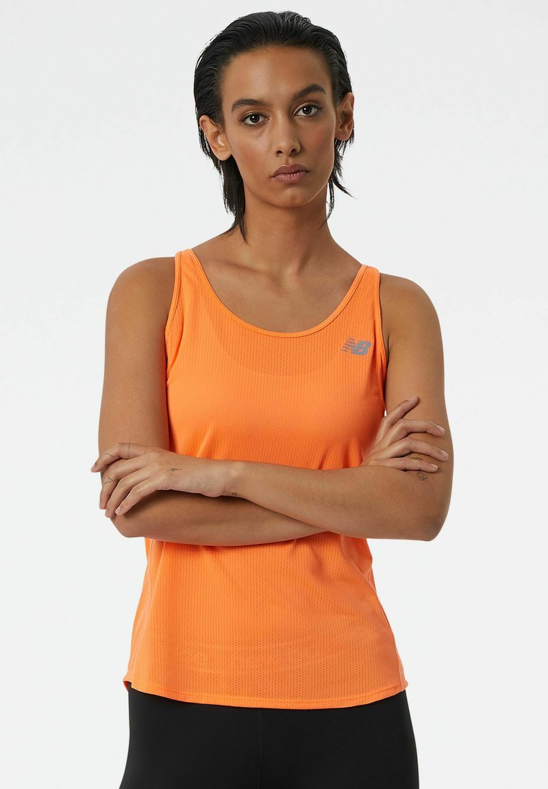 New Balance Impact Run Débardeur Vibrant Orange Heatherorange Chiné Zalandofr