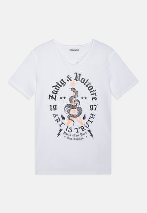 Zadig & Voltaire SHORT SLEEVES TEE UNISEX - Camiseta estampada - white