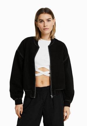WITH CONTRAST THREAD - Spijkerjas - black